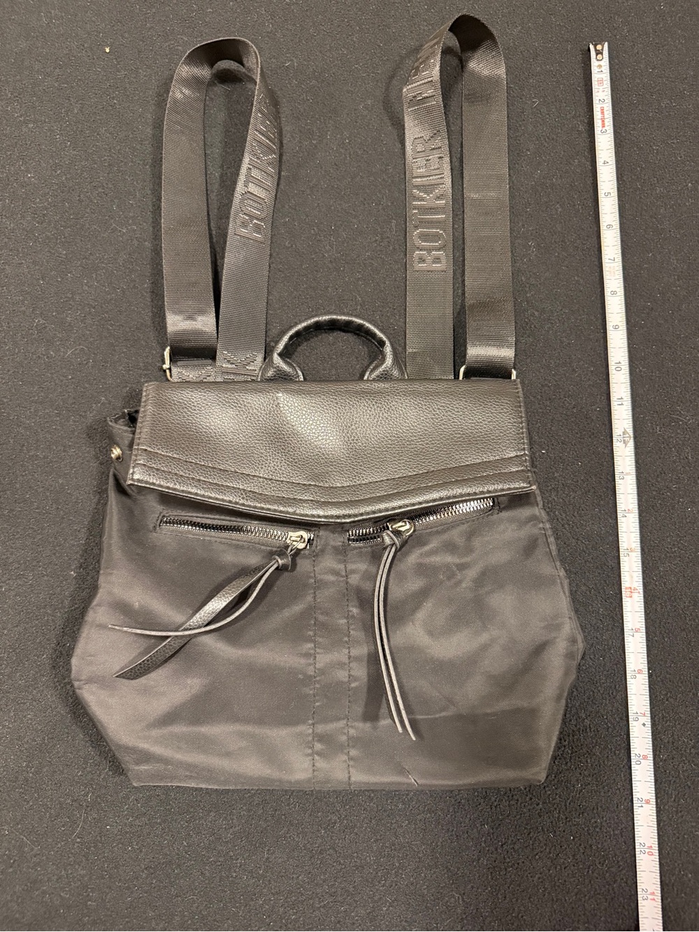 Botkier Black Nylon & Leather Convertible Pack
